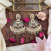 Vriksham Traditional Kemp Earrings-Multicolor-Pearls & Beads-G18225